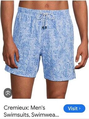 Daniel Cremiux swim trunk  or surfing L floral blue navy & lite blue str…